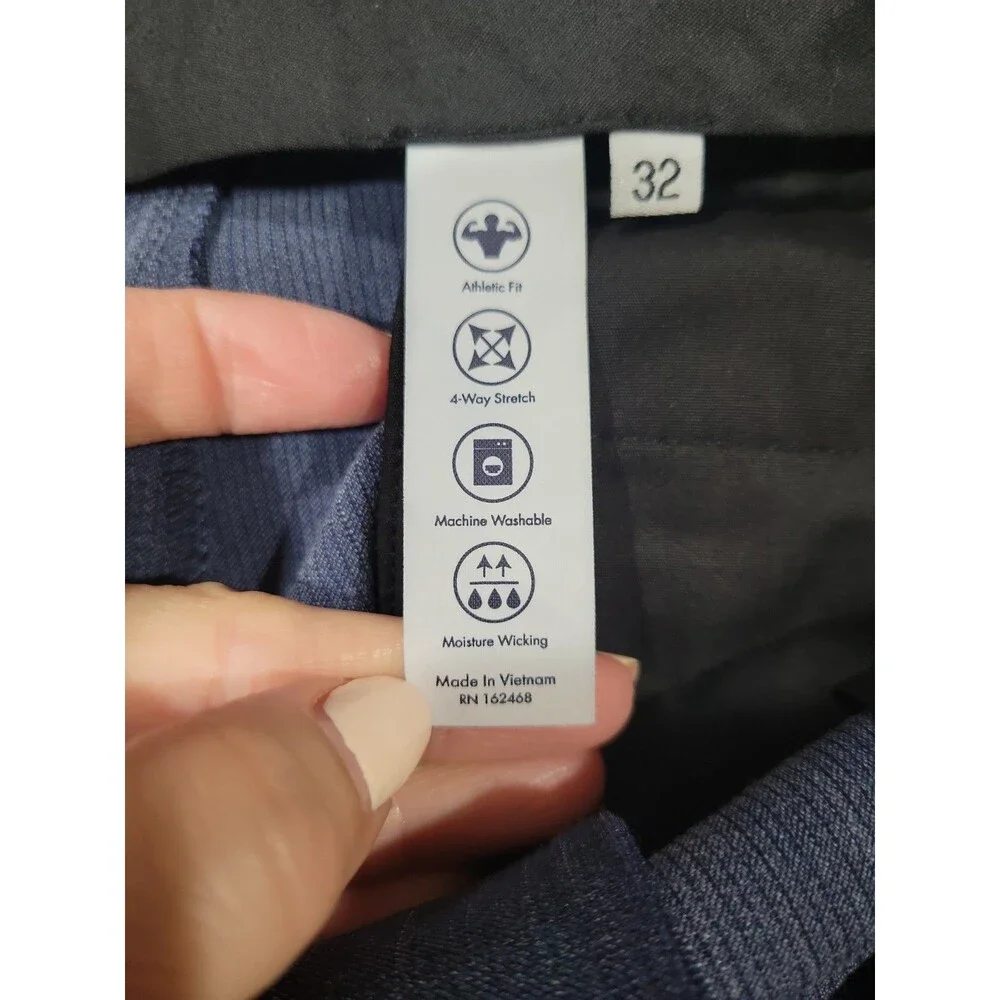 State & Liberty Pants Men's Size 32x28 Navy Blue Business Work Stretch Athletic